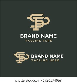 Initial Letter STP TSP PST Monogram Logo Template Design