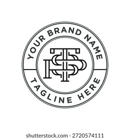 Letra inicial STP TSP PST Diseño de Plantilla de logotipo de monograma