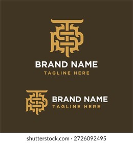 Initial Letter STP TSP PST Monogram Logo Template Design