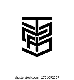 Letra inicial STP TSP PST Monograma Logo Modelo Design