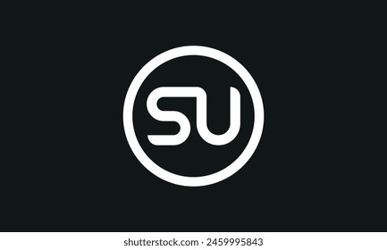 Initial Letter SU Logo Design. SU Logo Design. Creative And Modern SU logo.