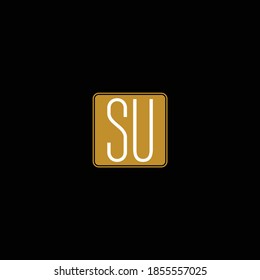 initial letter SU logo template design