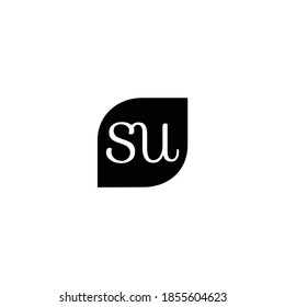 initial letter SU logo template design