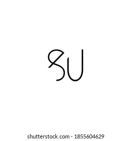 initial letter SU logo template design