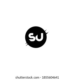 initial letter SU logo template design