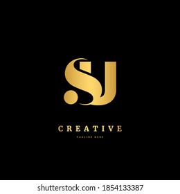 Initial letter SU logotype. Monogram logo design template. Minimalis logo concept for business and company.