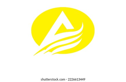Initialbuchstabe A und Logo-Design inspirieren Gelb
