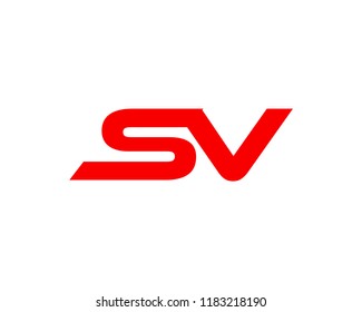 Initial Letter SV Logo Template Design