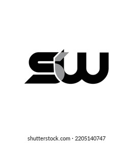 Initial letter SW logo design