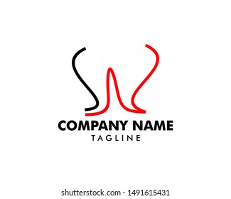 Initial Letter SW Logo Template Design
