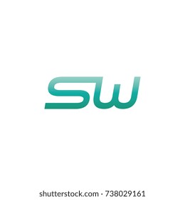 initial letter sw thin logo design