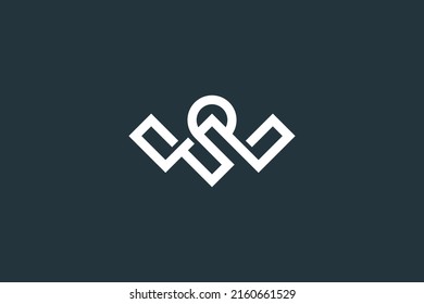 Initial Letter SW or WS Logo Design Vector Template