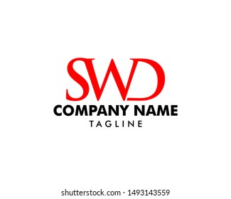 Initial Letter SWD Logo Template Design