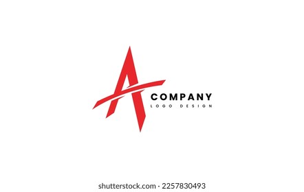 Initial letter A Swoosh vector design template