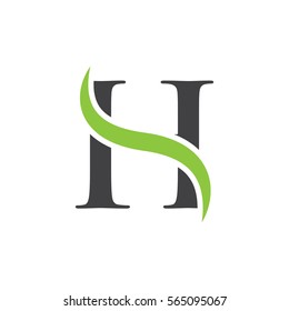 initial letter swoosh a to z green black