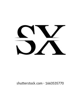 Initial Letter SX Logo Design Vector Template. SX Letter Logo Design