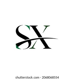 Initial letter SX logo design