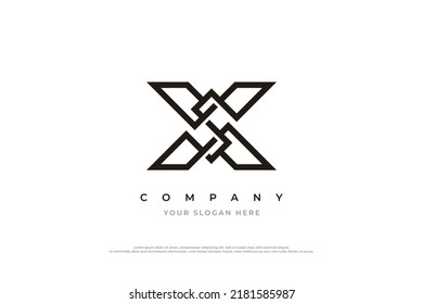 Initial Letter SX Monogram Logo Vector Template