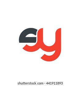 initial letter sy linked round lowercase logo red