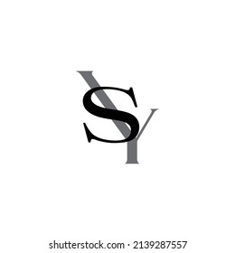 Initial letter SY logo design