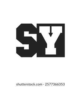 Initial Letter SY Logo Design Template. SY Logo