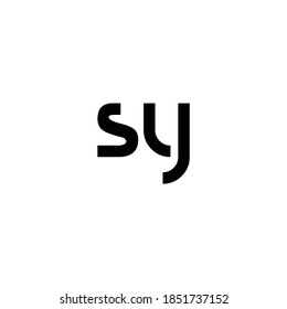 initial letter SY logo template design