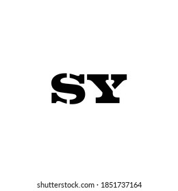 initial letter SY logo template design