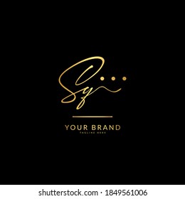 Initial letter SY. Monogram signature logo design template. Minimalis logo concept for business and company.