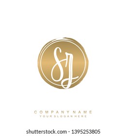 Initial letter SZ beautiful handwriting logo vector template
