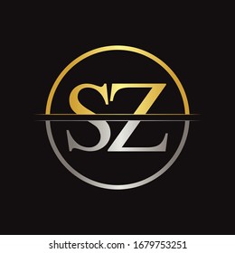 Initial Letter SZ Logo Design Vector Template. SZ Letter Logo Design