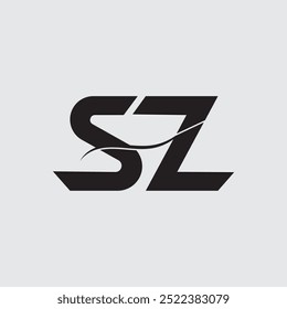 Initial letter SZ logo design 