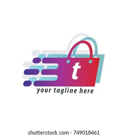 Initial Letter T Abstract Shop Design Logo