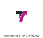 initial Letter T Arrow Logo Concept sign icon symbol Design Element. Consulting, Financial, Logistics Logotype. Vector illustration logo template
