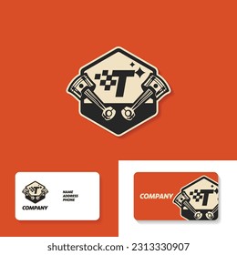 Initial letter T, auto repair automotive logo template, perfect logo for automotive companies and enthusiasts