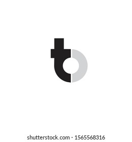 Initial / Letter T and B for logo design inspiration - Vector