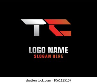 Initial letter T C logo template vector