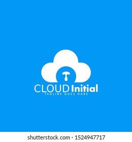initial letter T cloud logo vector. illustration designs, templates, business, education, technology, ideas, creative
