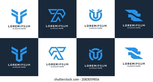 letra inicial para combinar con el logotipo de las alas