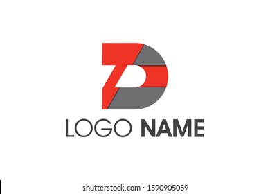 Initial Letter T D logo concept