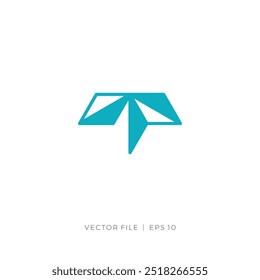 initial letter T diamond emerald logo