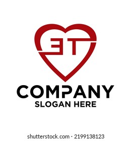 Initial letter t e logo vector design template