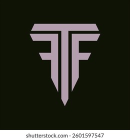 Initial Letter T and F Logo Design Vector