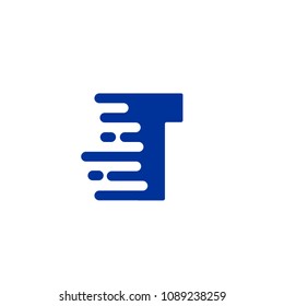 Initial Letter T Fast Speed Logo Design Template