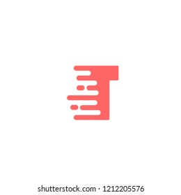 Initial Letter T Fast Speed Logo Design Template