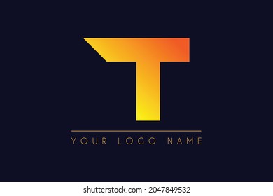 Initial Letter T Font with Gradient Color  icon logo design illustration symbol vector 