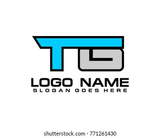 Initial letter T & G logo template vector