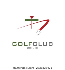 Initial Letter T Golf Club Icon Logo Design Template