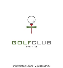 Initial Letter T Golf Club Icon Logo Design Template