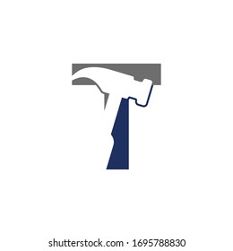 initial letter t hummer logo vector