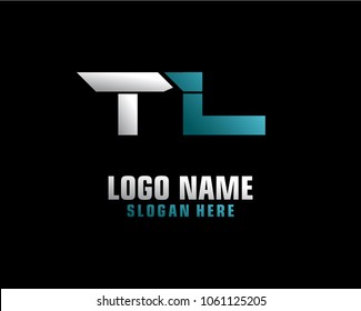 Initial letter T L logo template vector